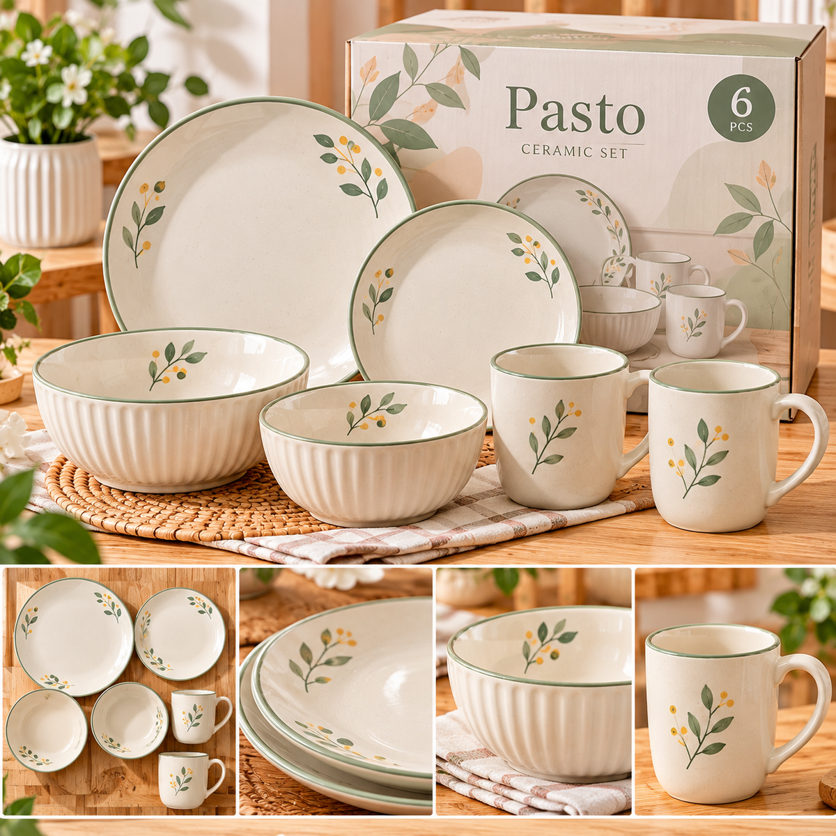 ชุดจานชามเซรามิค Box Set Pasto 6 ชิ้น